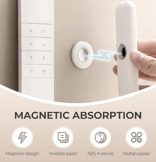 Magnetic Remote Control Holder Wall Mount Self-Adhesive, Strong Magnet Hole-Free Remote Holder