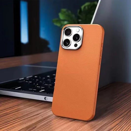 Premium TPU Leather Case Cover for iPhone by HUX TECH